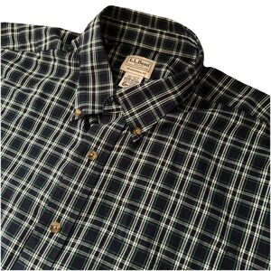 LL Bean Men's XXL Tall Wrinkle Free Kennebunk Sport Shirt Traditional Fit Check